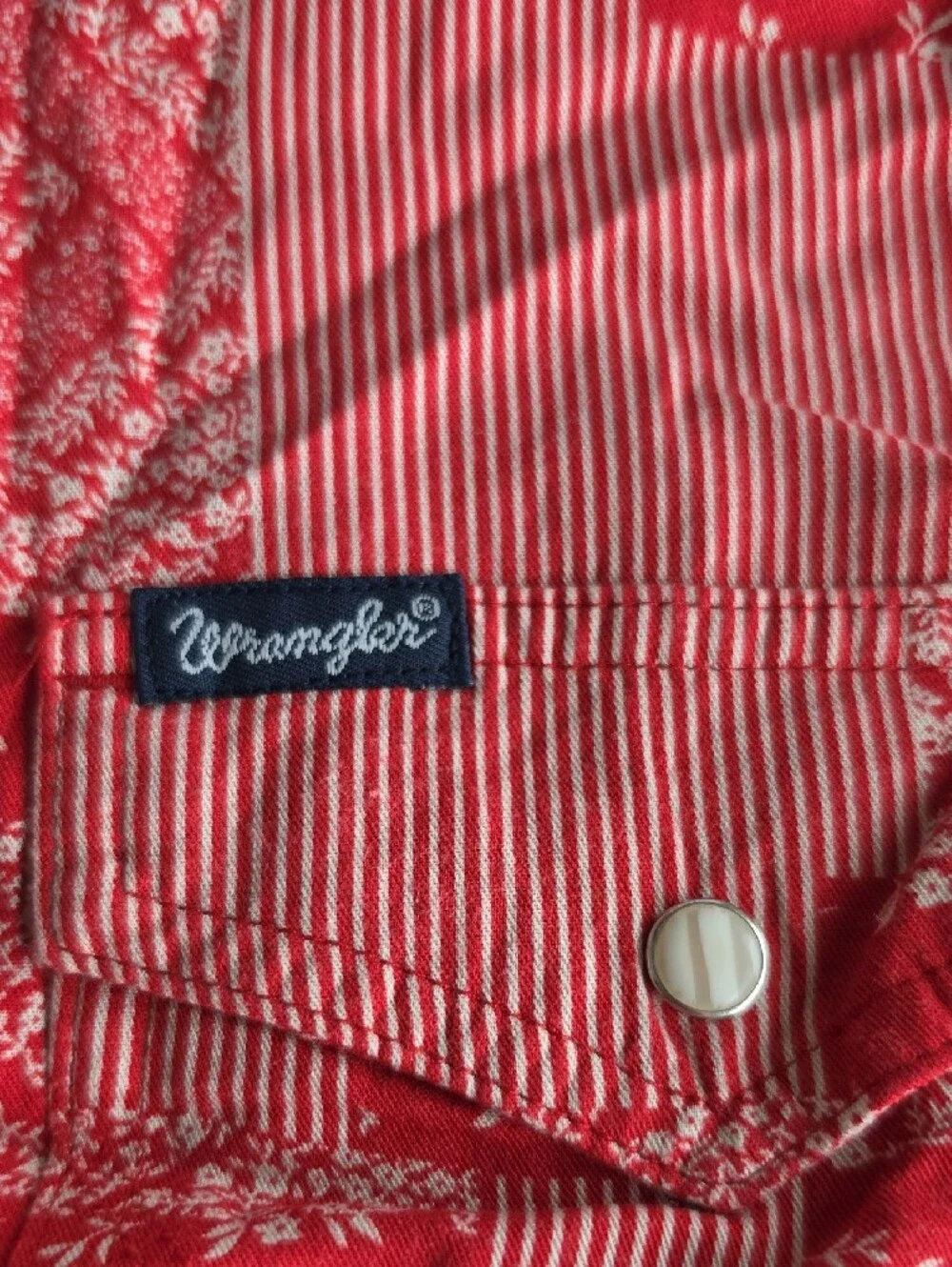 WRANGLER RETRO | Pearl Snap Western Bandana‎ Patchwork Sleeveless Top | XXL